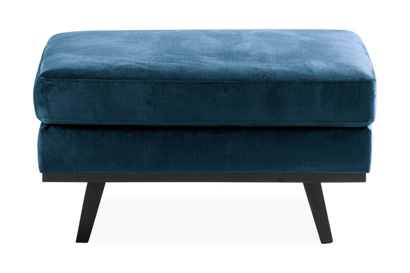 Copenhagen Fotskammel Fløyel - Blå - Møbler - Stoler - Krakk - Fotskammel