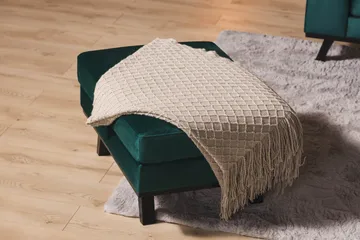 Copenhagen Fotskammel Fløyel - Grønn - Møbler - Stoler - Krakk - Fotskammel