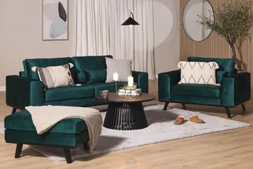 Copenhagen Fotskammel Fløyel - Grønn - Møbler - Stoler - Krakk - Fotskammel