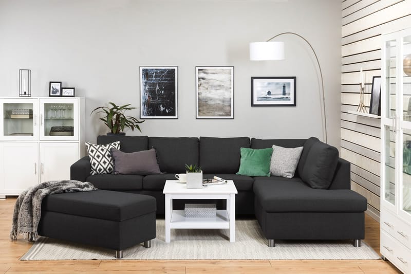 Crazy Fotskammel med Oppbevaring 120x50 - Antrasitt - Møbler - Stoler - Krakk - Fotskammel