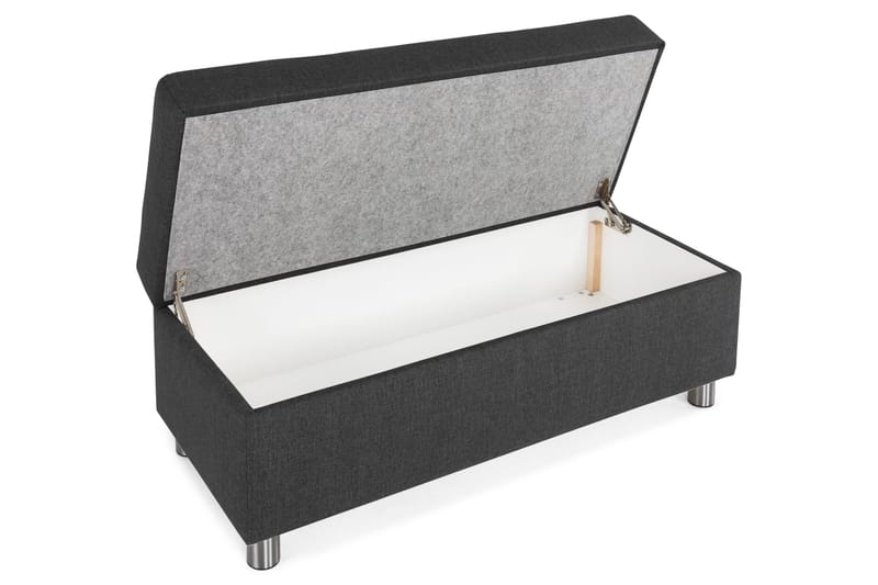 Crazy Fotskammel med Oppbevaring 120x50 - Antrasitt - Møbler - Stoler - Krakk - Fotskammel