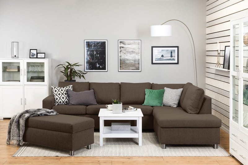 Crazy Fotskammel med Oppbevaring 120x50 - Brun - Møbler - Stoler - Krakk - Fotskammel