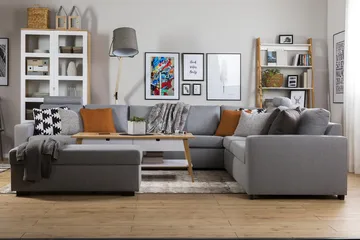 Crazy Fotskammel med Oppbevaring 120x50 - Lysegrå - Møbler - Stoler - Krakk - Fotskammel