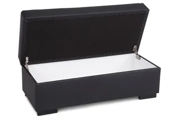 Crazy Fotskammel med Oppbevaring 120x50 - Svart Kunstlær - Møbler - Stoler - Krakk - Fotskammel