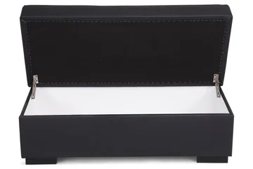 Crazy Fotskammel med Oppbevaring 120x50 - Svart Kunstlær - Møbler - Stoler - Krakk - Fotskammel