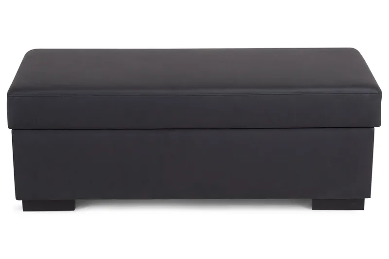 Crazy Fotskammel med Oppbevaring 120x50 - Svart Kunstlær - Møbler - Stoler - Krakk - Fotskammel