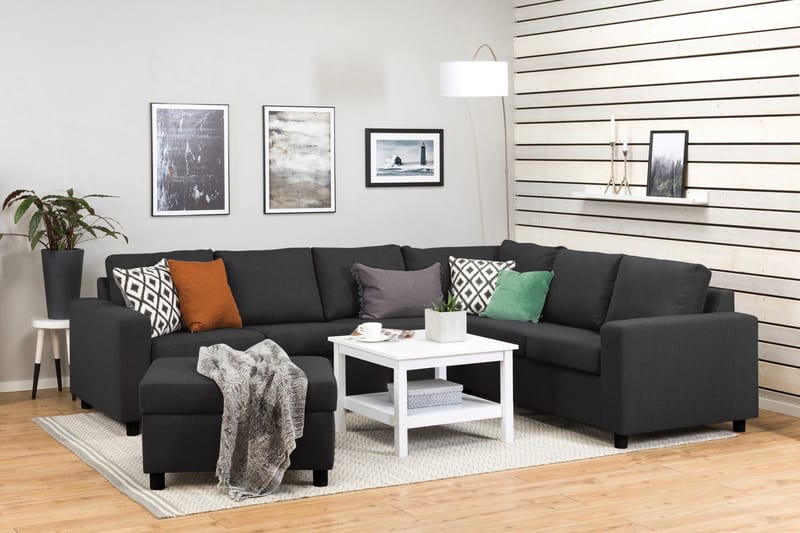 Crazy Fotskammel med Oppbevaring 80x65 - Antrasitt - Møbler - Stoler - Krakk - Fotskammel