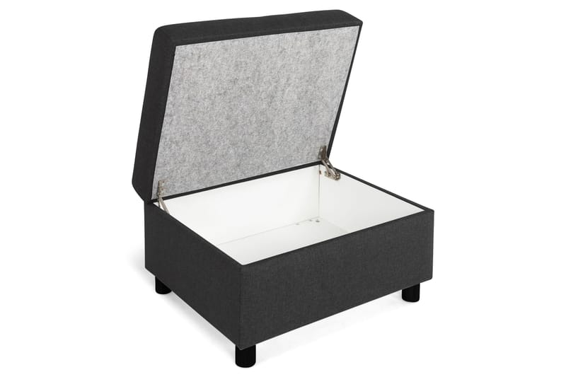 Crazy Fotskammel med Oppbevaring 80x65 - Antrasitt - Møbler - Stoler - Krakk - Fotskammel