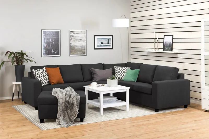 Crazy Fotskammel med Oppbevaring 80x65 - Antrasitt - Møbler - Stoler - Krakk - Fotskammel