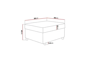 Crazy Fotskammel med Oppbevaring 80x65 - Antrasitt - Møbler - Stoler - Krakk - Fotskammel