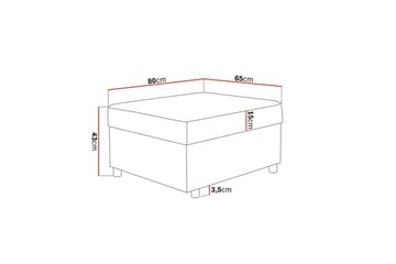 Crazy Fotskammel med Oppbevaring 80x65 - Antrasitt - Møbler - Stoler - Krakk - Fotskammel