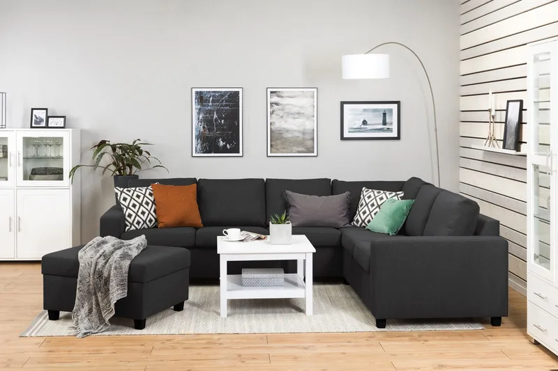 Crazy Fotskammel med Oppbevaring 80x65 - Antrasitt - Møbler - Stoler - Krakk - Fotskammel