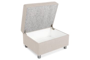Crazy Fotskammel med Oppbevaring 80x65 - Beige - Møbler - Stoler - Krakk - Fotskammel