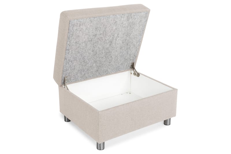 Crazy Fotskammel med Oppbevaring 80x65 - Beige - Møbler - Stoler - Krakk - Fotskammel