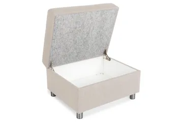 Crazy Fotskammel med Oppbevaring 80x65 - Beige - Møbler - Stoler - Krakk - Fotskammel