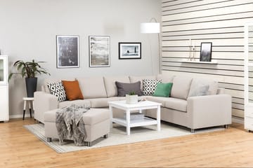 Crazy Fotskammel med Oppbevaring 80x65 - Beige - Møbler - Stoler - Krakk - Fotskammel