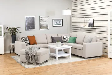 Crazy Fotskammel med Oppbevaring 80x65 - Beige - Møbler - Stoler - Krakk - Fotskammel