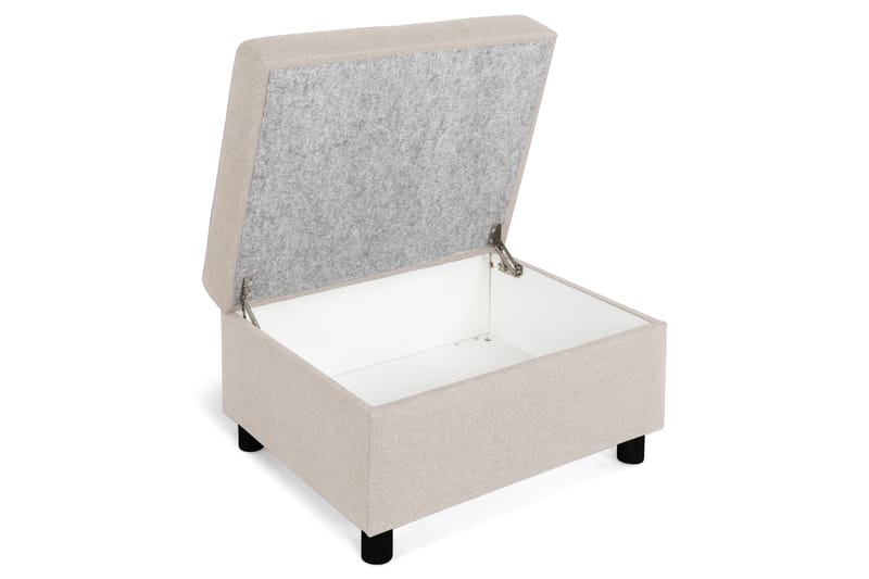 Crazy Fotskammel med Oppbevaring 80x65 - Beige - Møbler - Stoler - Krakk - Fotskammel