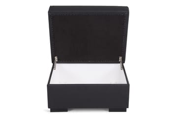 Crazy Fotskammel med Oppbevaring 80x65 - Svart Kunstlær - Møbler - Stoler - Krakk - Fotskammel