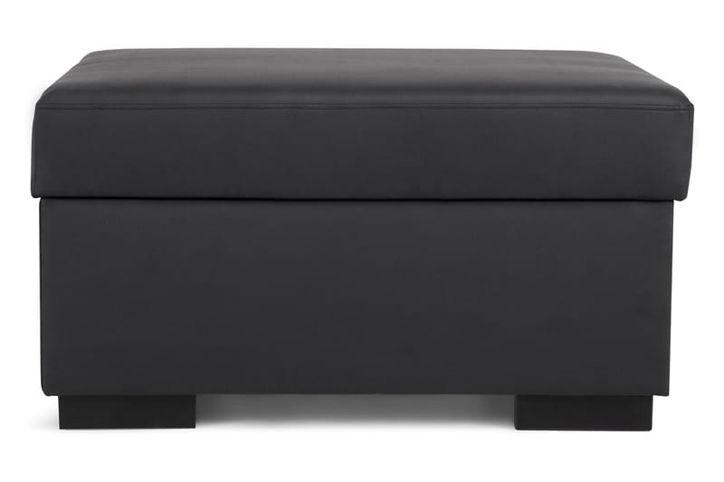 Crazy Fotskammel med Oppbevaring 80x65 - Svart Kunstlær - Møbler - Stoler - Krakk - Fotskammel