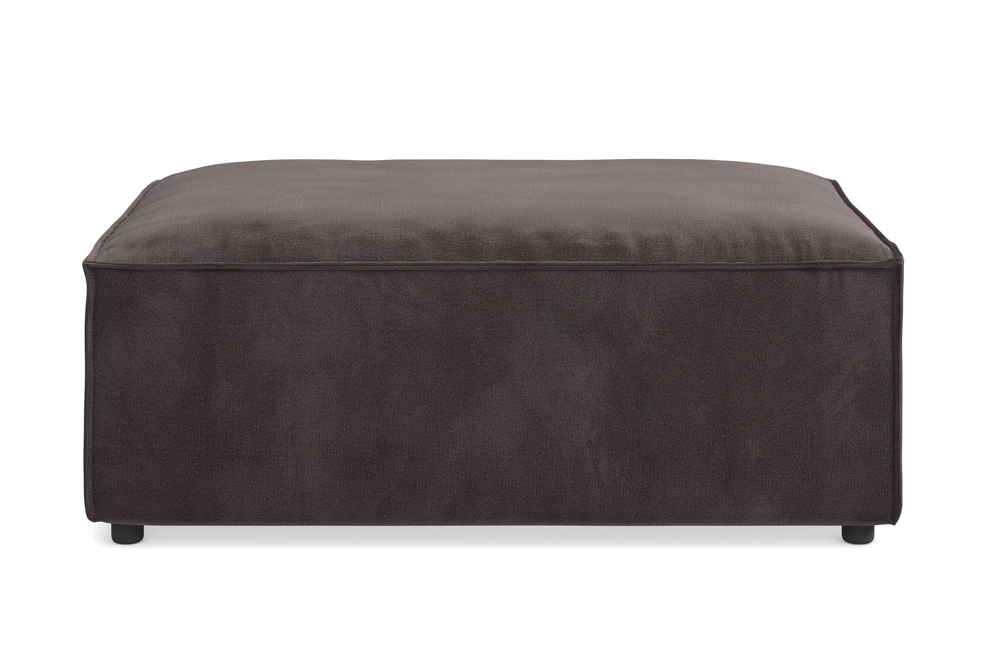 Cubo 1-seters Rektangulær Fotskammelmodul i Fløyel 120 cm bred - Mørk grå - Møbler - Stoler - Krakk - Fotskammel