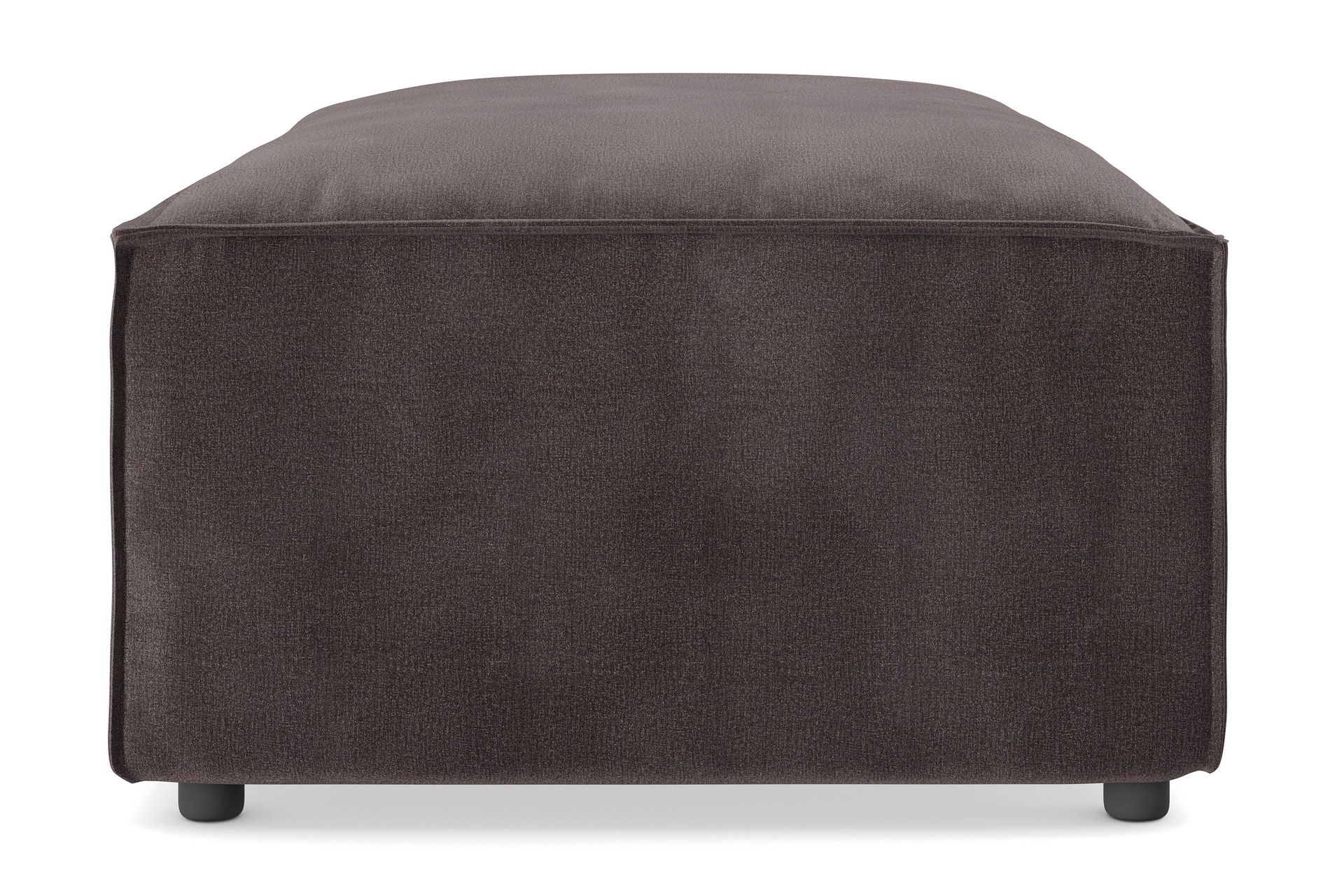 Cubo 1-seters Rektangulær Fotskammelmodul i Fløyel 120 cm bred - Mørk grå - Møbler - Stoler - Krakk - Fotskammel