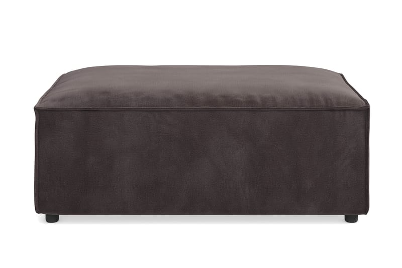 Cubo 1-seters Rektangulær Fotskammelmodul i Fløyel 120 cm bred, Mørk grå