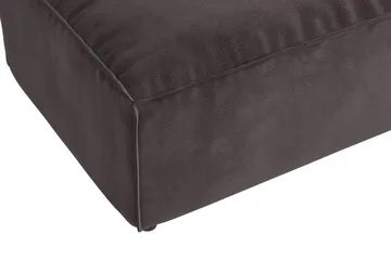 Cubo 1-seters Rektangulær Fotskammelmodul i Fløyel 120 cm bred - Mørk grå - Møbler - Stoler - Krakk - Fotskammel