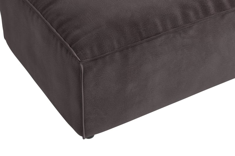Cubo 1-seters Rektangulær Fotskammelmodul i Fløyel 120 cm bred - Mørk grå - Møbler - Stoler - Krakk - Fotskammel