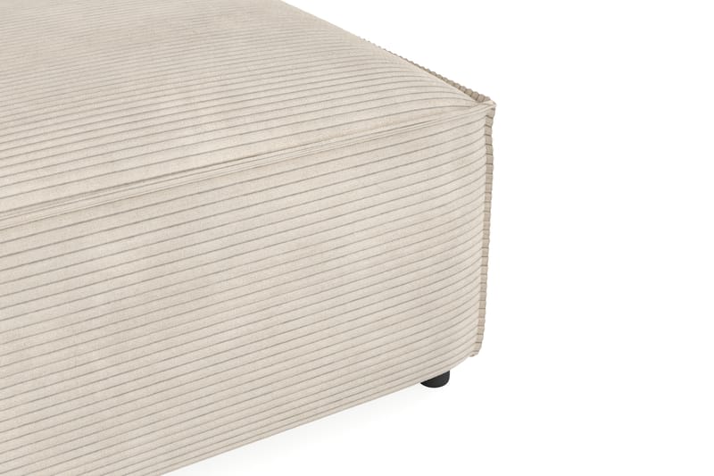 Cubo 1-seters Rektangulær Fotskammelmodul i Manchester 80 cm bred - Beige - Møbler - Stoler - Krakk - Fotskammel