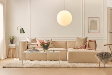 Cubo 1-seters Rektangulær Fotskammelmodul i Stoff 120 cm bred - Beige - Møbler - Stoler - Krakk - Fotskammel