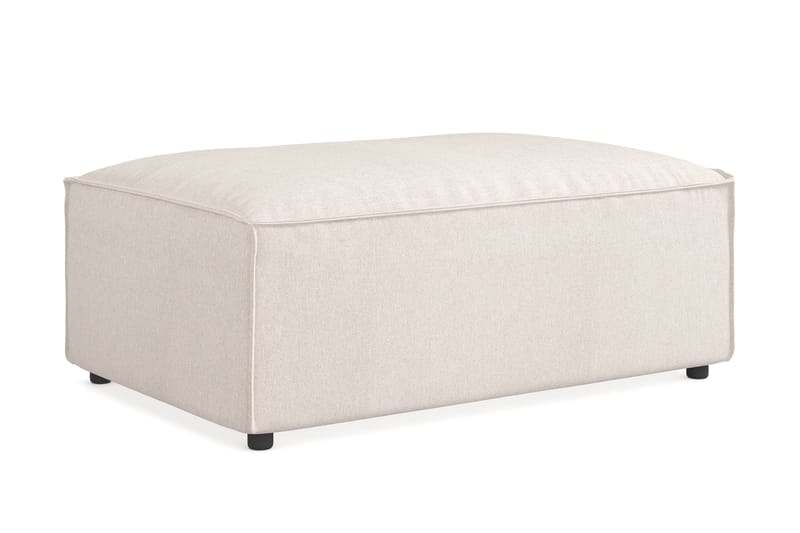 Cubo 1-seters Rektangulær Fotskammelmodul i Stoff 120 cm bred - Beige - Møbler - Stoler - Krakk - Fotskammel