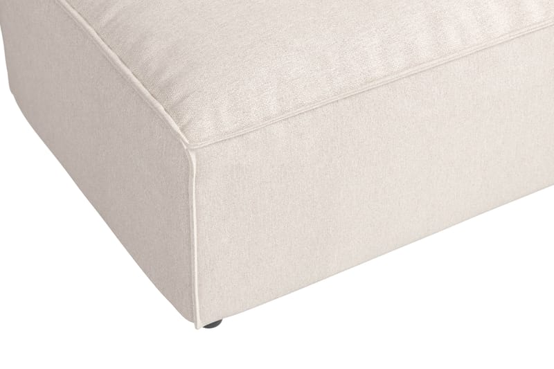 Cubo 1-seters Rektangulær Fotskammelmodul i Stoff 120 cm bred - Beige - Møbler - Stoler - Krakk - Fotskammel
