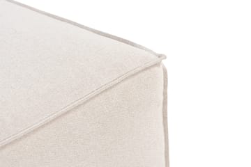 Cubo 1-seters Rektangulær Fotskammelmodul i Stoff 80 cm bred - Beige - Møbler - Stoler - Krakk - Fotskammel