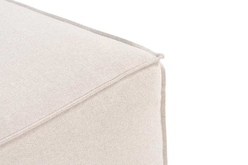 Cubo 1-seters Rektangulær Fotskammelmodul i Stoff 80 cm bred - Beige - Møbler - Stoler - Krakk - Fotskammel