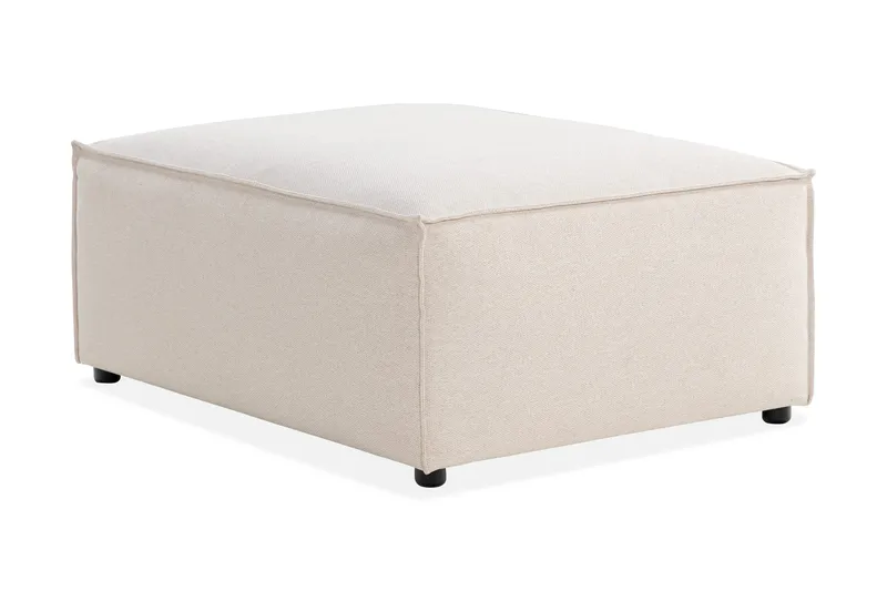 Cubo 1-seters Rektangulær Fotskammelmodul i Stoff 80 cm bred - Beige - Møbler - Stoler - Krakk - Fotskammel