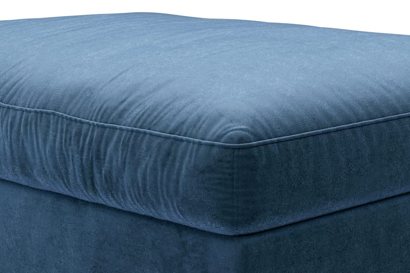 Dubai Fotskammel Fløyel - Blå - Møbler - Stoler - Krakk - Fotskammel