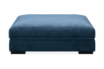 Dubai Fotskammel Fløyel - Blå - Møbler - Stoler - Krakk - Fotskammel
