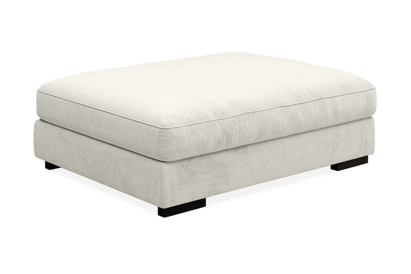 Dubai Fotskammel Fløyel, Hvit