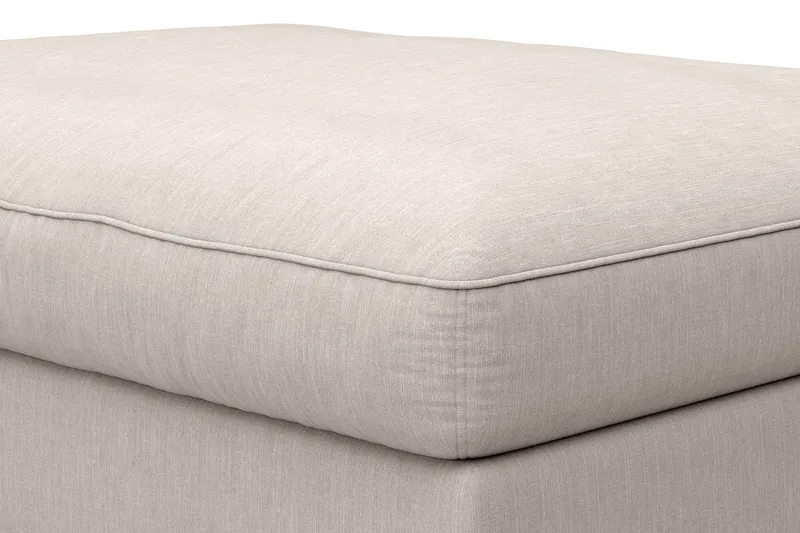 Dubai Rektangulær Fotskammel 120x95 cm i Stoff - Beige - Møbler - Stoler - Krakk - Fotskammel