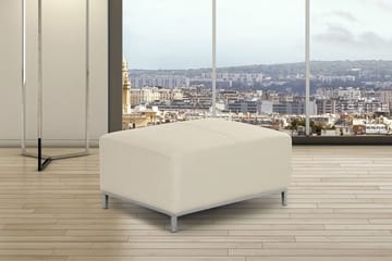 Dugard Fotskammel - Beige/Lær - Møbler - Stoler - Krakk - Fotskammel