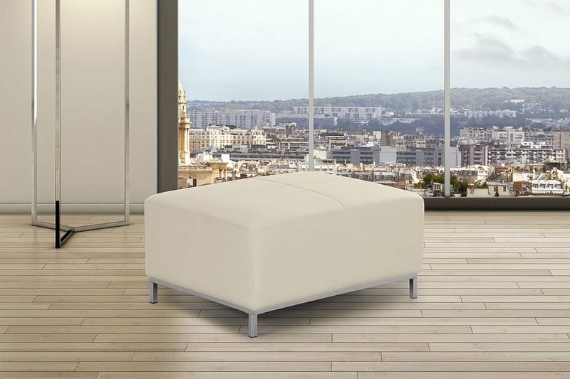 Dugard Fotskammel - Beige/Lær - Møbler - Stoler - Krakk - Fotskammel