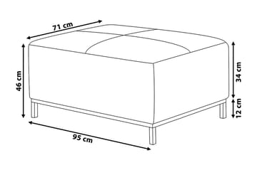 Dugard Fotskammel - Beige/Lær - Møbler - Stoler - Krakk - Fotskammel
