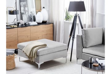 Evja Fotskammel - Fløyel/Grå - Møbler - Stoler - Krakk - Fotskammel