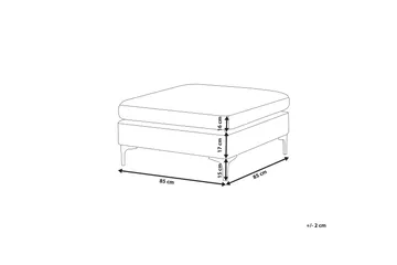 Evja Fotskammel - Fløyel/Grå - Møbler - Stoler - Krakk - Fotskammel