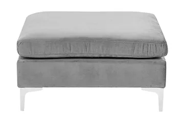 Evja Fotskammel - Fløyel/Grå - Møbler - Stoler - Krakk - Fotskammel