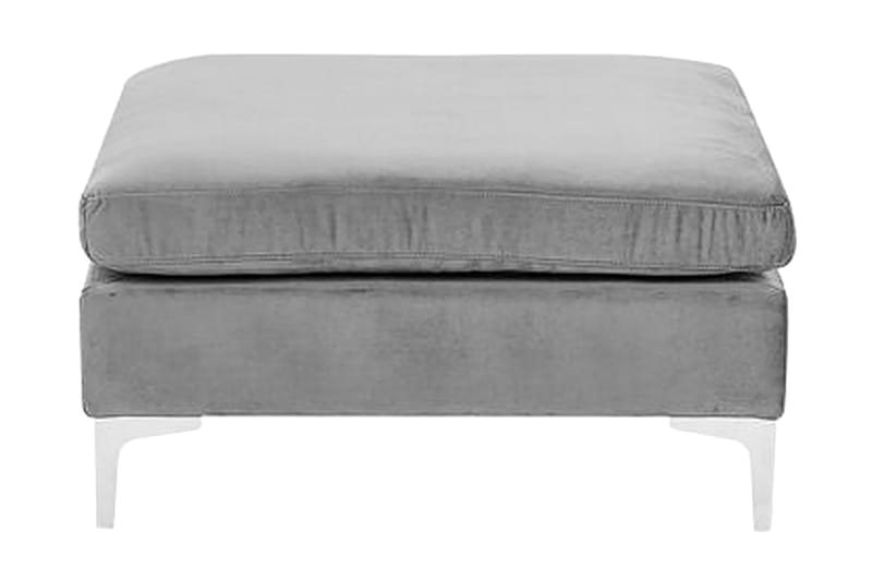 Evja Fotskammel - Fløyel/Grå - Møbler - Stoler - Krakk - Fotskammel