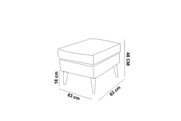Faulman Fotskammel - Grå - Møbler - Stoler - Krakk - Fotskammel