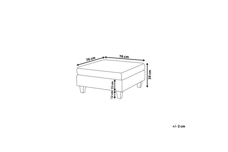 Fevik Fotskammel 76|76 cm - Beige - Møbler - Stoler - Krakk - Fotskammel