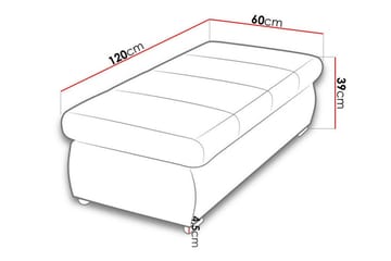 Fotpall Cerys 60 cm - Hvid - Møbler - Stoler - Krakk - Fotskammel